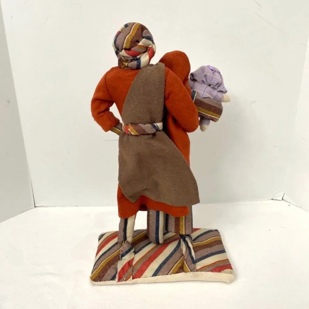 Handmade Fabric Nativity Folk Art Mary Joseph Jesus‎ Christmas Holiday